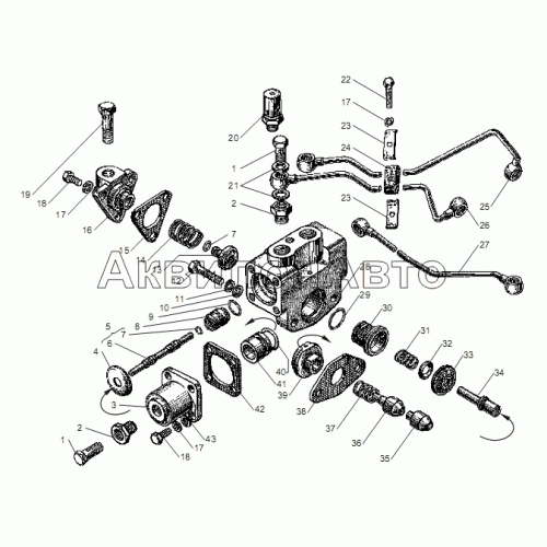 Управление механизмом переключения демультипликатора КП ЯМЗ-2381