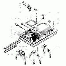 Механизм переключения коробки передач ЯМЗ-236П