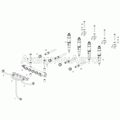 5340.1112005 Установка форсунок 5340.1112005 Установка форсунок