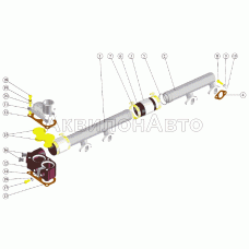 Труба водосборная и термостаты Труба водосборная и термостаты