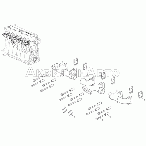 Коллектор выпускной (Двигатель ЯМЗ-536-10) Коллектор выпускной (Двигатель ЯМЗ-536-10)