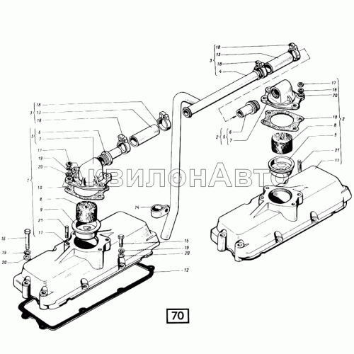 Колпак головки цилиндров СМД-31, -31А, -31.01, 31Б.04