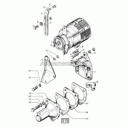 Установка генератора и счетчика моточасов СМД-60, -62, -64, -66, -72