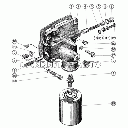 Установка масляного фильтра Установка масляного фильтра