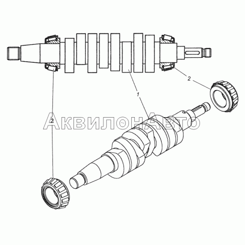 337.1111050-01 Вал кулачковый в сборе