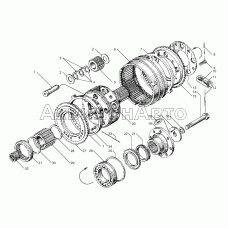 Вал и шестерни демультипликатора коробок передач ЯМЗ-239, ЯМЗ-2391