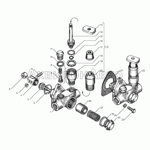 Насос топливоподкачивающий двигателей ЯМЗ-238БЕ, ЯМЗ-238ДЕ