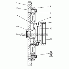 Коленчатый вал и маховик