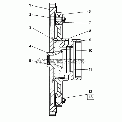 Коленчатый вал и маховик Коленчатый вал и маховик