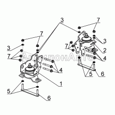 Подвеска двигателя передняя (Урал, МЗКТ, Тонар, КрАЗ)