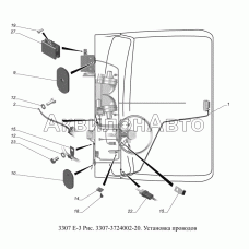 3307-3724002-20. Установка проводов