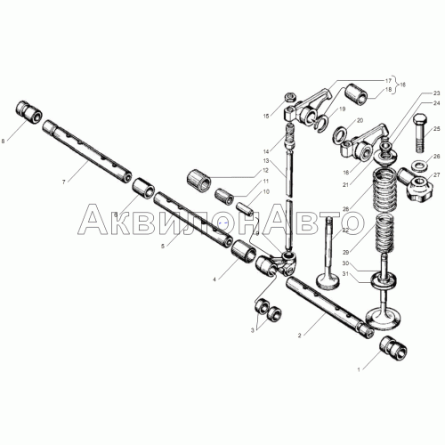 КЛАПАНЫ И ТОЛКАТЕЛИ двигателей ЯМЗ-6562.10, ЯМЗ-6563.10