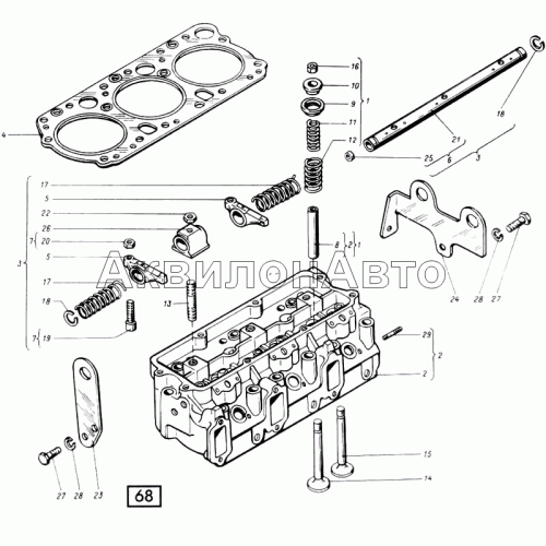 Головка цилиндров СМД-31, -31А, -31.01, 31Б.04