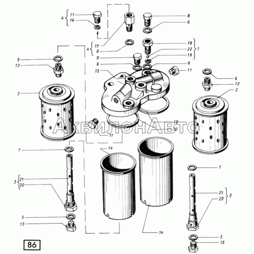 Топливный фильтр тонкой очистки СМД-17,-17Н.01,-17Н.02,-17Н.03,-17Н.04,-18,-18Н.01,-18Н.02,-18Н.03,-18Н.04