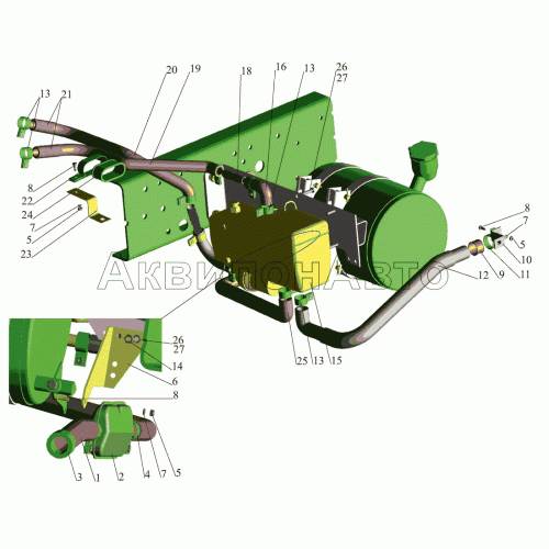 Установка подогревателя Hydronic 10. 437041-1015001