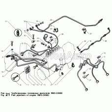 Трубопроводы топливные двигателя ЯМЗ-236М2