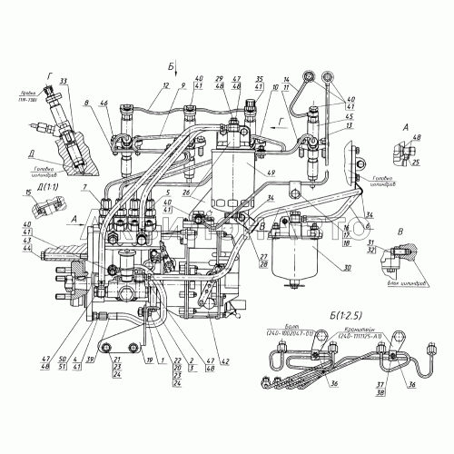 Топливные трубопроводы и установка топливной аппаратуры Топливные трубопроводы и установка топливной аппаратуры