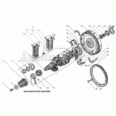 Вал коленчатый и маховик