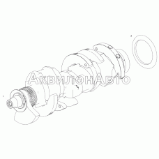 7601.1005009 Вал коленчатый с шестерней и маслоотражателями