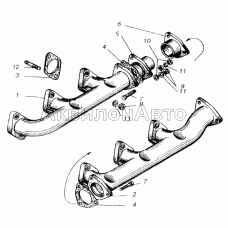 Газопровод двигателей ЯМЗ-240, ЯМЗ-240Б