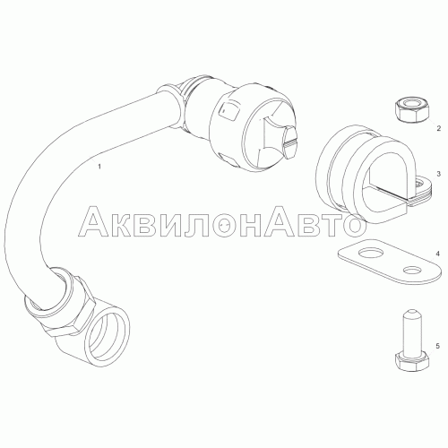 5340.1104391 Трубка слива топлива с двигателя