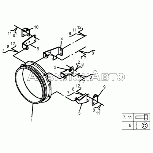 Кожух вентилятора 680 мм