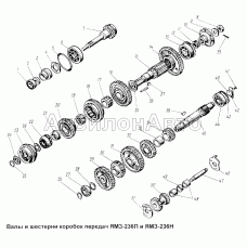Валы и шестерни коробок передач ЯМЗ-236П и ЯМЗ-236Н
