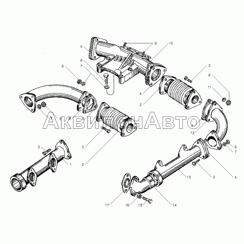 КОЛЛЕКТОРЫ ВЫПУСКНЫЕ двигателей ЯМЗ-6562.10, ЯМЗ-6563.10 КОЛЛЕКТОРЫ ВЫПУСКНЫЕ двигателей ЯМЗ-6562.10, ЯМЗ-6563.10