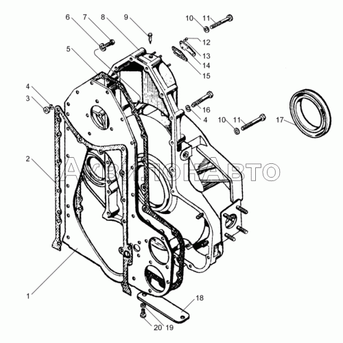 Картер маховика ЯМЗ-240М2