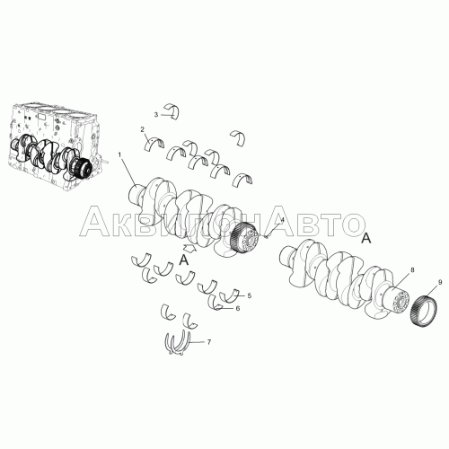 Вал коленчатый 5340-30-100500-010 Вал коленчатый 5340-30-100500-010