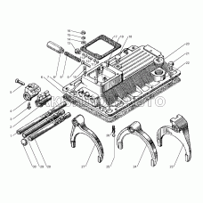 Механизм переключения коробок передач ЯМЗ-238ВМ5, ЯМЗ-238ВМ7, ЯМЗ-238ВК7