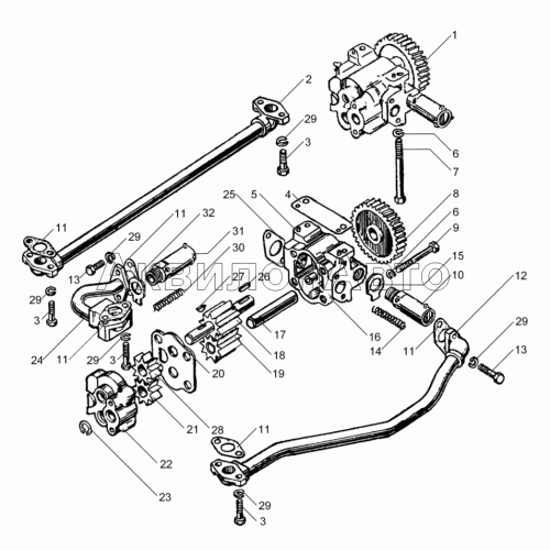 Насос масляный ЯМЗ-240М2, ЯМЗ-240БМ2,ЯМЗ-240ПМ2