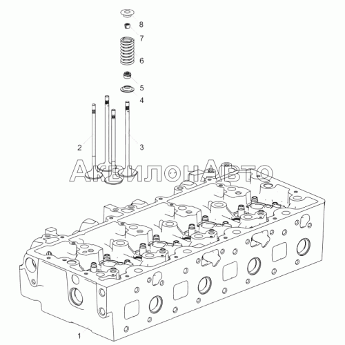 5340.1003010-20 Головка цилиндров с клапанами