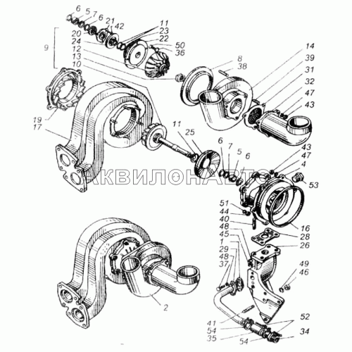 Турбокомпрессоры двигателей ЯМЗ-240Н, ЯМЗ-240П Турбокомпрессоры двигателей ЯМЗ-240Н, ЯМЗ-240П