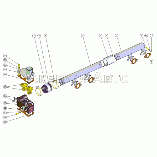 Труба водосборная. Корпус термостатов Труба водосборная. Корпус термостатов