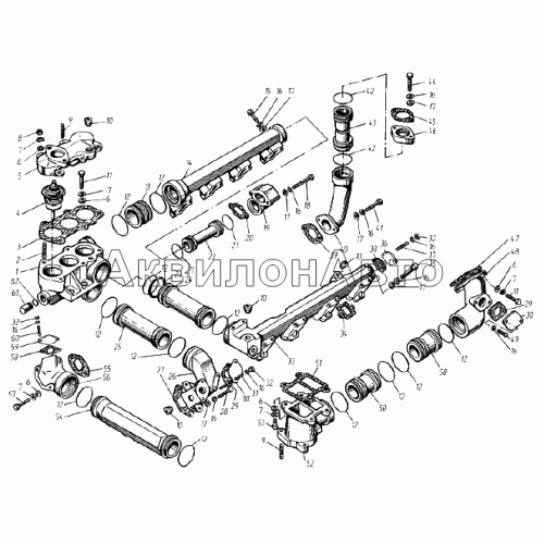 Трубы и термостаты системы охлаждения