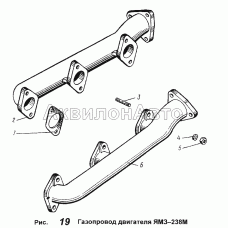 Газопровод двигателя ЯМЗ-236М