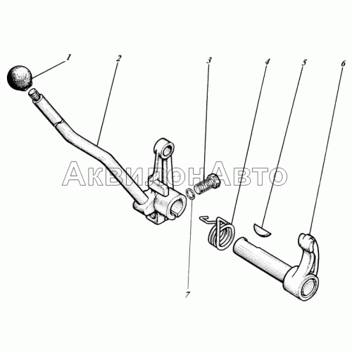 Рычаг с осью 6Т2-21с11