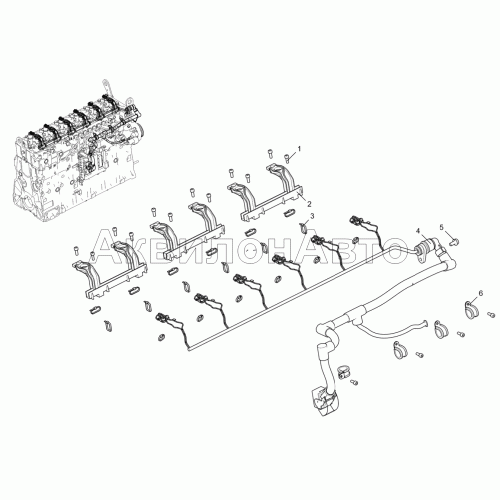 Жгут форсунок 536-30-372400-010