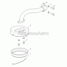 Труба всасывающая с заборником 238Ф-1011398-А3 На двигатели: ЯМЗ-238М2-3,-5,-34