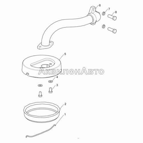 Труба всасывающая с заборником 238Ф-1011398-А3 На двигатели: ЯМЗ-238М2-3,-5,-34